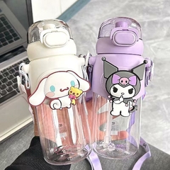 Termo Botella Sanrio Kawaiii Kuromi Cinnamoroll My Melody Purin amde 600ML con sorbete - Anantrade- My shop Kawaiii