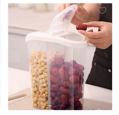 Taper Contendor Recipiente Cereal Café Alimento Especias con Division - comprar online