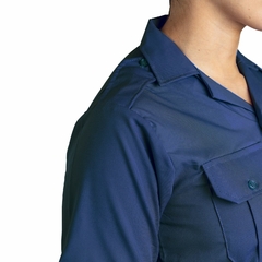 Camisa MC Cuello Solapa Azul T:34-44 (4120854)