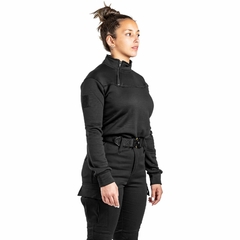 Buzo Policíal de friza negro con cierre (2601900) - tienda online
