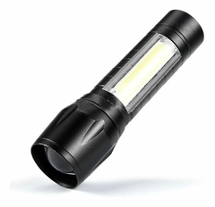 Mini Linterna Táctica Usb Recargable Doble Led Zoom Potente (8520025) - tienda online