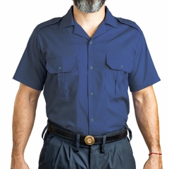 Camisa MC Cuello Solapa Azul T:46-50 (4120334) - comprar online