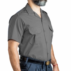 Camisa MC Cuello Solapa Gris T:34-44 (4120567) en internet
