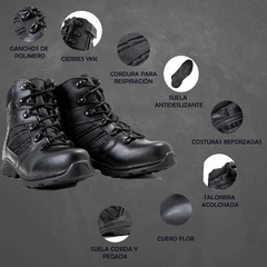 Borceguí Comando Caña Corta Negro (8205080) - comprar online