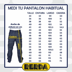 Pantalón de Vestir Azul T:56-60 (1120773) - Rerda S.A. - Sastrería Militar