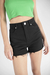 SHORT JEAN NEGRO DEFLECADO COSTURA AL TONO - comprar online