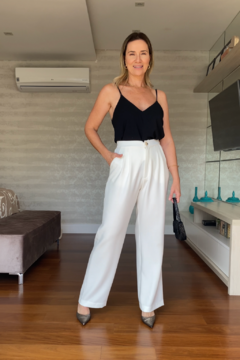 Calça Pantalona Ema - Off White - comprar online