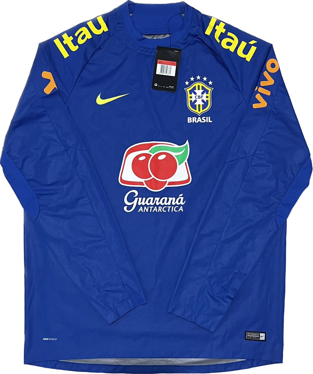 Camisa Manga Longa Nike CBF Seleção Brasileira Azul