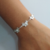 Pulsera mariposas en plata