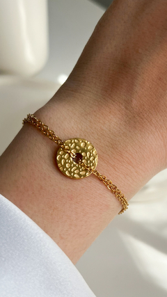 Pulsera Sol | Acero Dorado