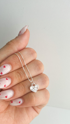 Little shiny heart con Cadena Veneciana | Plata 925