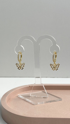 Argollas Mariposa Gold | Plata Doré