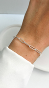 Pulsera Alfi Acero Blanco