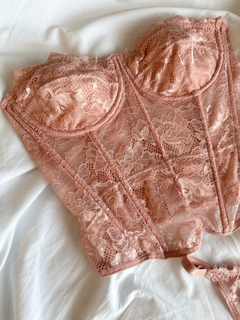 Conjunto Calcinha E Sutiã Corselet De Renda Sophie - loja online