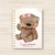 Caderneta de saúde personalizada Ursinha rosa