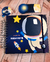 Livro do bebê Astronauta amado - Livro do bebê personalizado | Caderneta de saúde | GrazyParties 