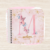 Livro do bebê personalizado Monograma rosa