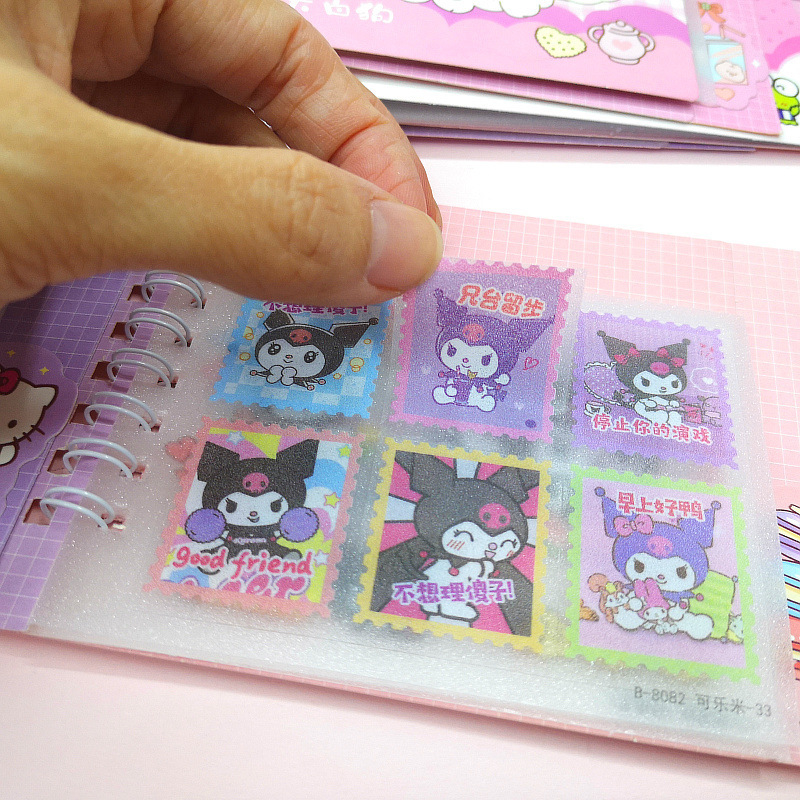 Caderno de adesivos fofos Sanrio personagens