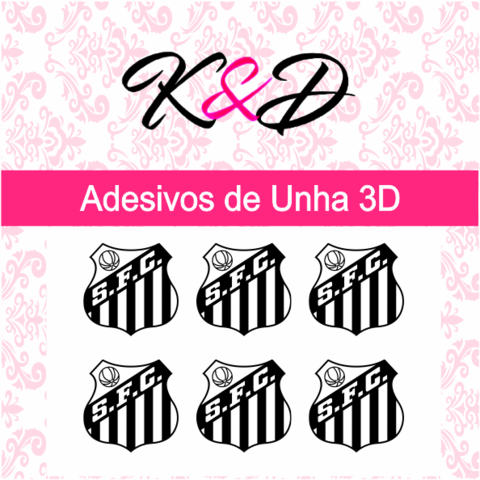 Adesivo de Unha 3D Santos - comprar online