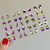 40 Adesivos de Unha 3D Flores Lilás