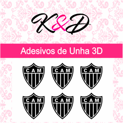 Adesivo de Unha 3D Atlético Mineiro - comprar online