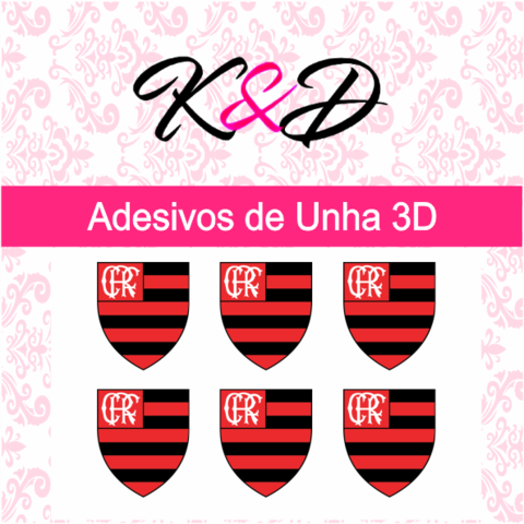 Adesivo de Unha 3D Flamengo - comprar online