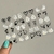 40 Adesivos de Unha 3D Margaridas Brancas e Corações Preto