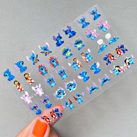 40 Adesivos de Unha 3D Stitch