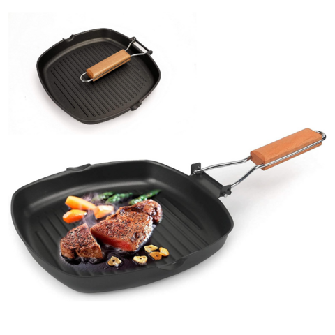 Sarten Plancha 20cm Antiadherente Mango Plegable