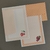 Papéis de Carta FRUITS com Envelope 10 unidades | LARANJA 02 Estampas