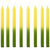 8un De Vela Palito Bicolor Verde Amarela 18cm Copa Do Mundo - comprar online
