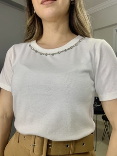 Blusa em Pedrarias Branco - comprar online