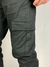 Calça jogger em sarja masculina com bolsos cargo preta - loja online