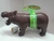 Boneco Hipopótamo de Vinil Animais Selvagens COM SOM - Cia dos Brinquedos 