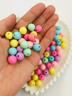 Bola ou Conta Acrílica Passante Colorida Leitosa Candy na internet