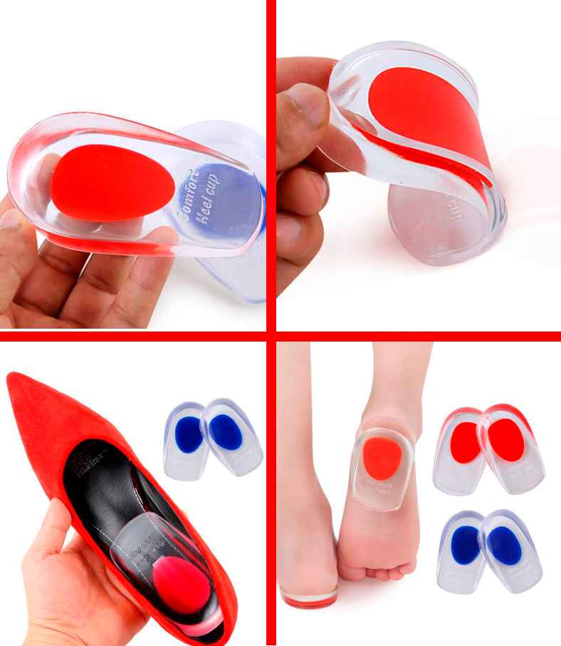 Calcanheira Palmilha de Silicone Ortop dica 1 par