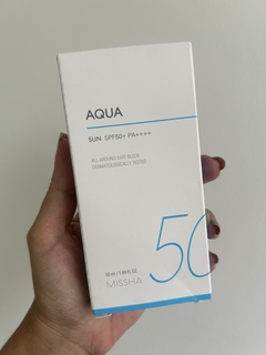 All around safe block Aqua sun gel protetor solar Missha 50ml - comprar online