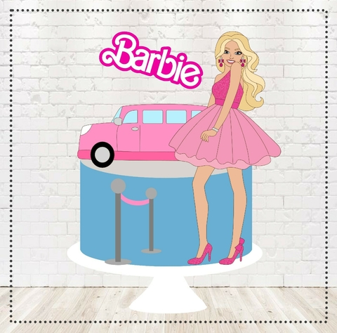 ARQUIVO Topo de bolo Barbie - Topo e corte