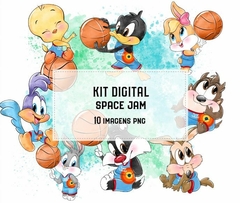 kit digital space jam aquarelado