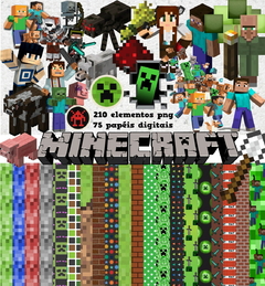 Kit Digital Minecraft Jogo Desenho