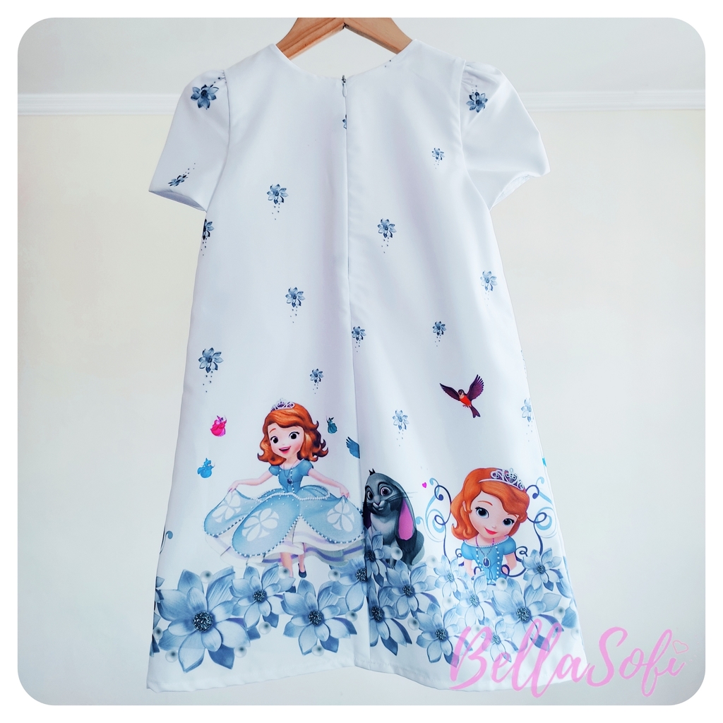 Vestido Trapézio Infantil Princesinha Sofia