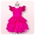 Vestido Infantil Babados Maya Rosa Pink