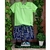 Conjunto Infantil Luc.boo Camiseta Verde Limão Bermuda Azul Johnny Fox-52597