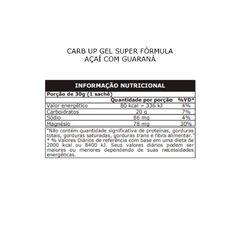 CARB-UP GEL SUPER FÓRMULA PROBIOTICA 1 SACHE - ACAI E GUARANA - comprar online