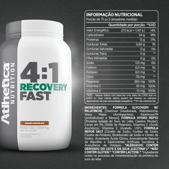 RECOVERY FAST 4:1 ATLHETICA 1,050Kg - CHOCOLATE - comprar online