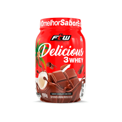 DELICIOUS 3 WHEY FTW 900g - CHOCOLATE COM COCO