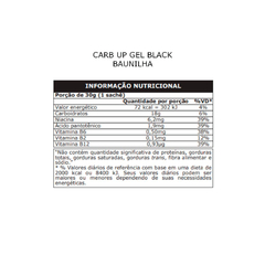 CARB-UP GEL BLACK PROBIOTICA 1 SACHE - BAUNILHA - comprar online