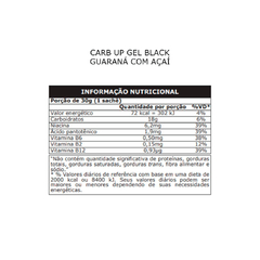 CARB-UP GEL BLACK PROBIOTICA 1 SACHE - ACAI E GUARANA - comprar online