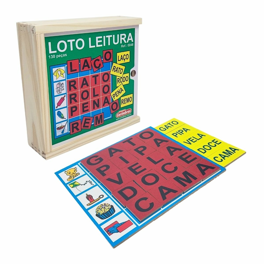 Jogo Educativo Alfabetização Loto Leitura Português