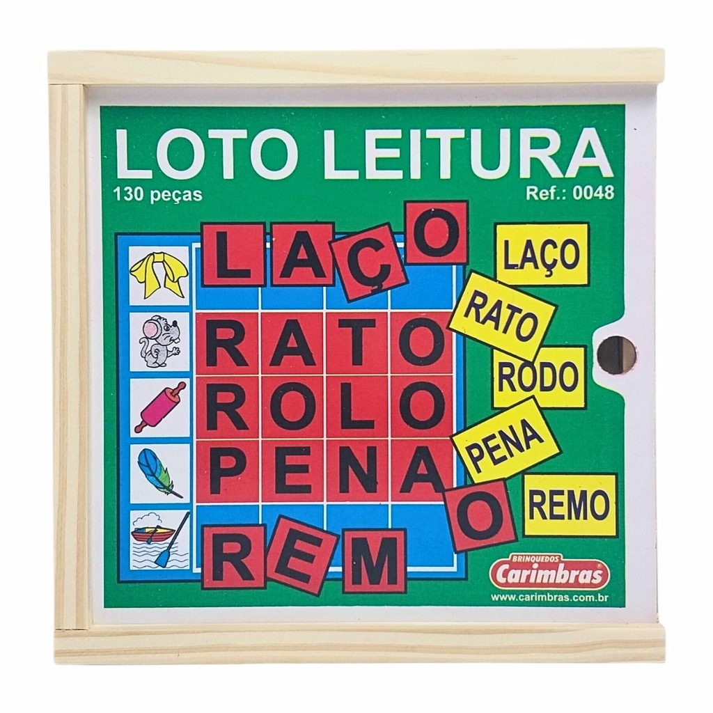 Jogo Educativo Alfabetização Loto Leitura Português